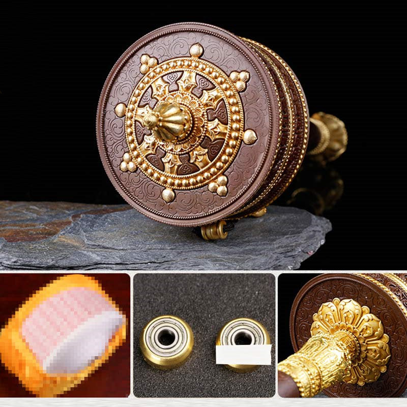 Mythstone Tibetan Prayer Wheel Six True Words Copper Balance Decoration