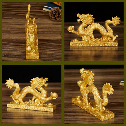 Mythstone Feng Shui Dragon Auspicious Cloud Wealth Luck Decoration