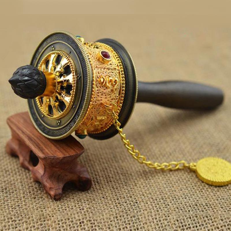 Mythstone Tibetan Lucky Prayer Wheel Decoration