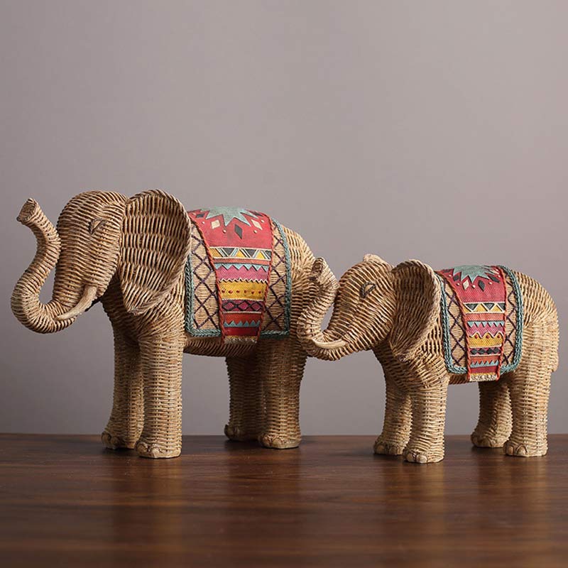 Mythstone Elephant Resin Wisdom Wealth Home Decoration