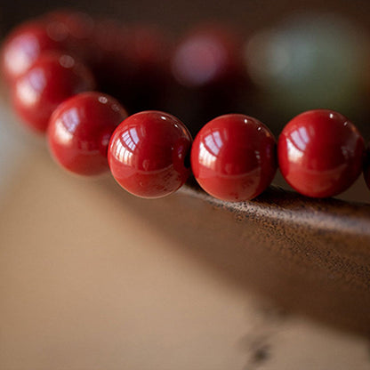 MythStone Cinnabar Green Aventurine Fortune Luck Bracelet