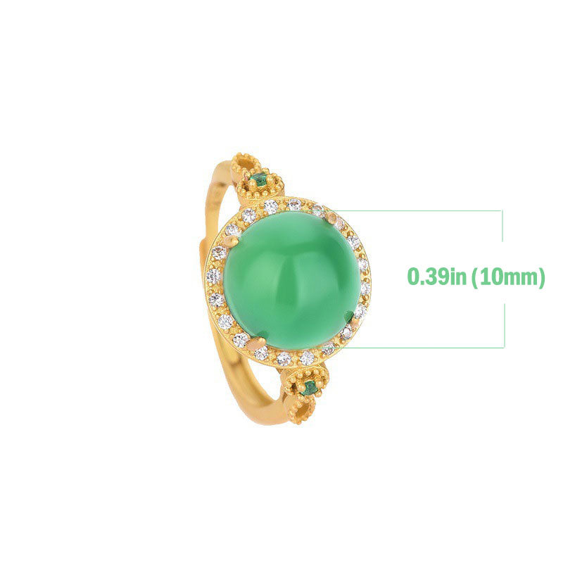 Mythstone Green Jade Fortune Ring