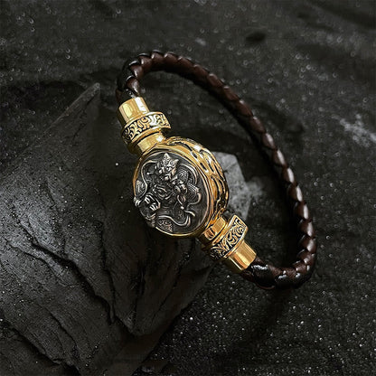 Pulsera de protección y bendición de la diosa de la riqueza Zakiram en plata de ley 925 tibetana Mythstone 