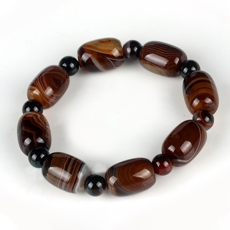 Mythstone Natural Sardonyx Courage Happiness Bracelet