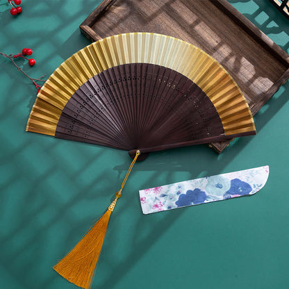 Mythstone Gradient Handheld Bamboo Folding Fan