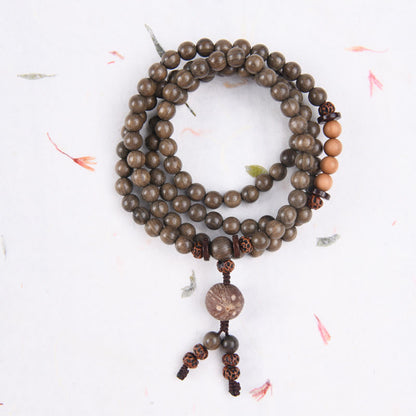 Mythstone Tibetan Sandalwood Protection Charm Mala Bracelet