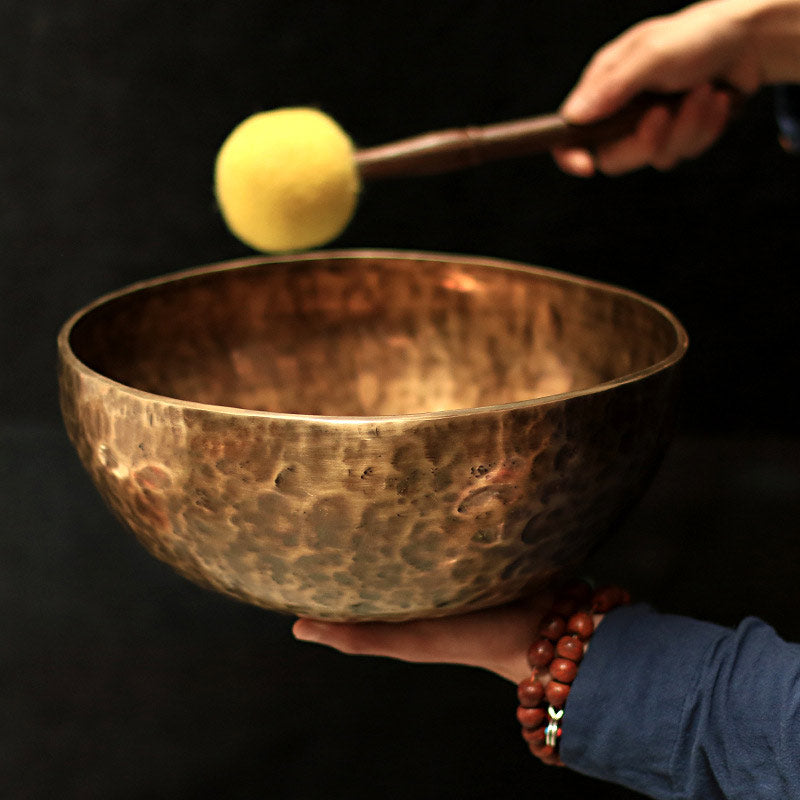 Mythstone Tibetan Sound Bowl Handcrafted for Healing and Meditation Positive Energy Singing Bowl Set