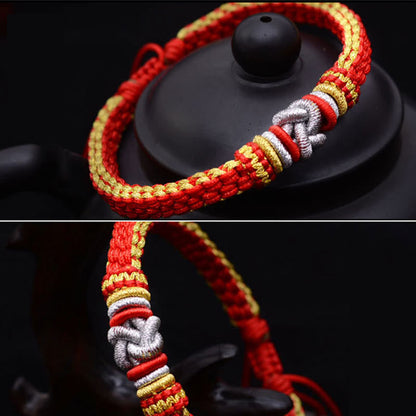 Mythstone Colorful Rope True Love Knot Luck Handmade Bracelet