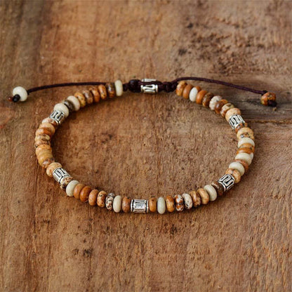 Mythstone Picture Jasper Positive Beads String Bracelet