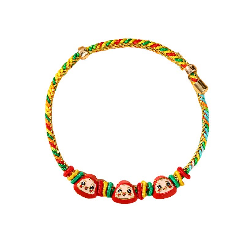 Mythstone Colorful Rope Zongzi Pattern Luck Handmade Child Adult Bracelet