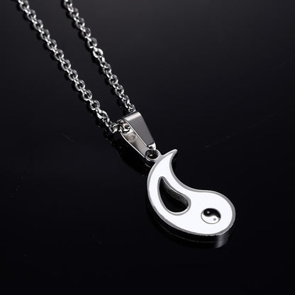 2 piezas de collar con colgante de Yin Yang para pareja