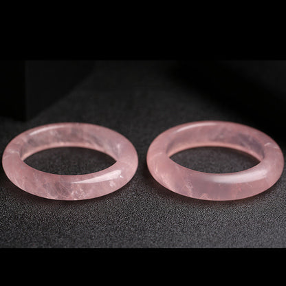 Mythstones  Natural Rose Quartz Love Caring Bracelet Bangle