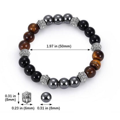 Mythstone Tiger Eye and Hematite Good Luck and Healing Bracelet