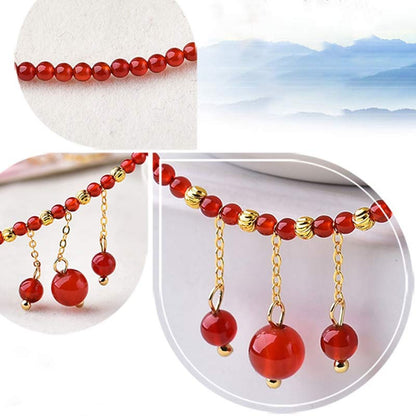 Mythstone Red Agate Confidence Calm Anklet