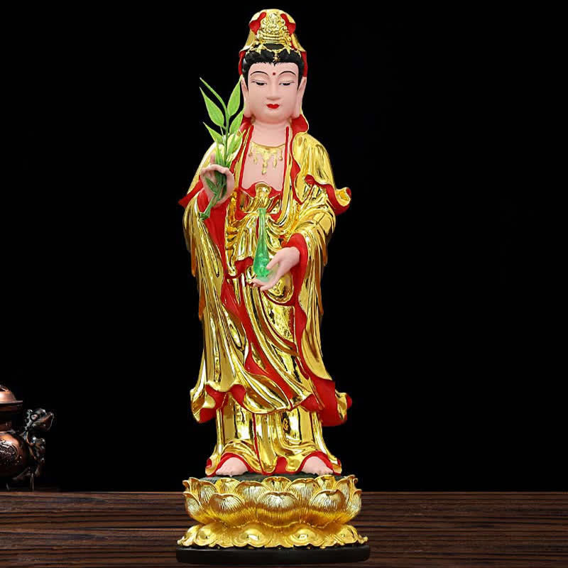 Mythstone Chenrezig Bodhisattva Avalokitesvara Figurine Harmony Resin Statue Home Decoration