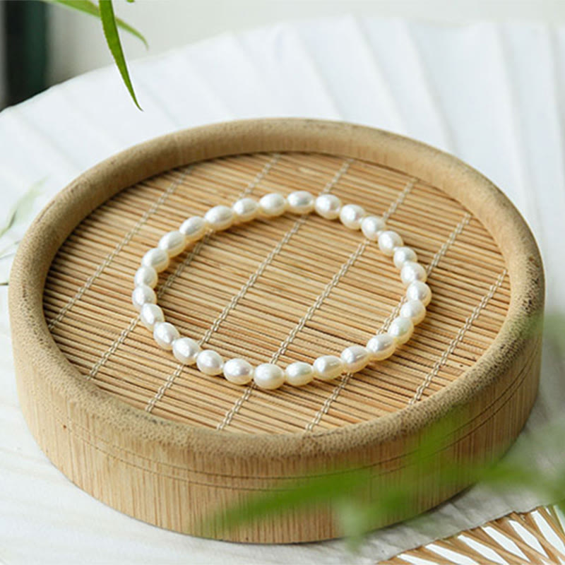 Mythstone Natural Pearl Healing Beaded Bracelet