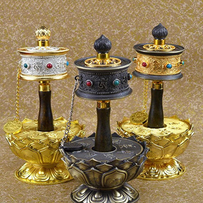 Mythstone Tibetan Lucky Prayer Wheel Decoration