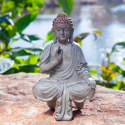 Mythstone Meditating Zen Buddha Serenity Resin Statue Figurine Home Decoration