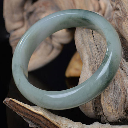 Mythstone Natural Jade Luck Healing Bangle Bracelet