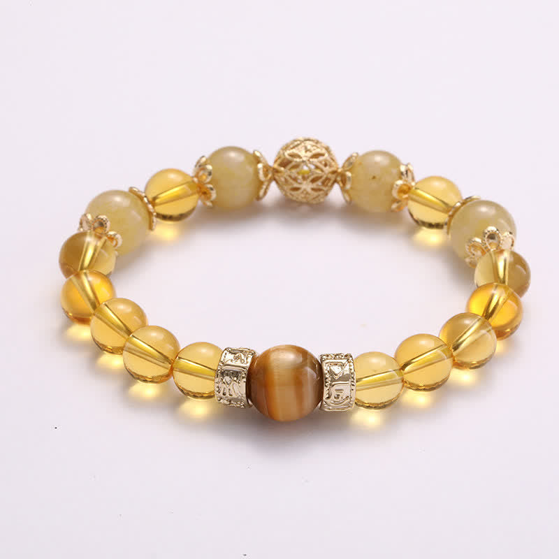 Mythstone Citrine Generosity Prosperity Beaded Bracelet