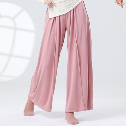 Mythstone Solid Color Loose Wide Leg Pants Dance Women's Yoga Pants