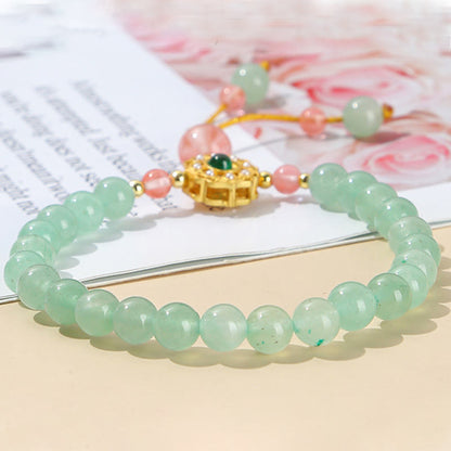 Mythstone Green Aventurine Luck Bead Tassel Bracelet