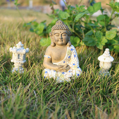 Mythstone Meditating Zen Buddha Serenity Resin Statue Figurine Home Decoration