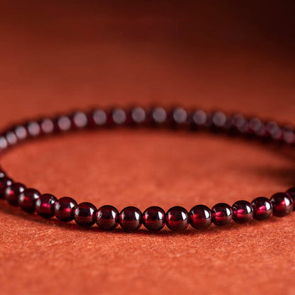 Mythstone Garnet Cinnabar PiXiu Blessing Calm String Bracelet