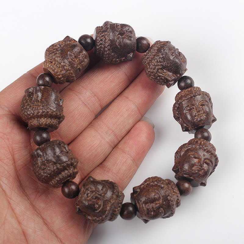 Mythstone Agarwood Buddha Carved Calm Bracelet