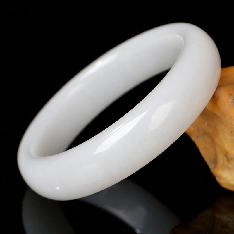 Mythstone Natural Golden Silk Jade Wealth Luck Bracelet Bangle