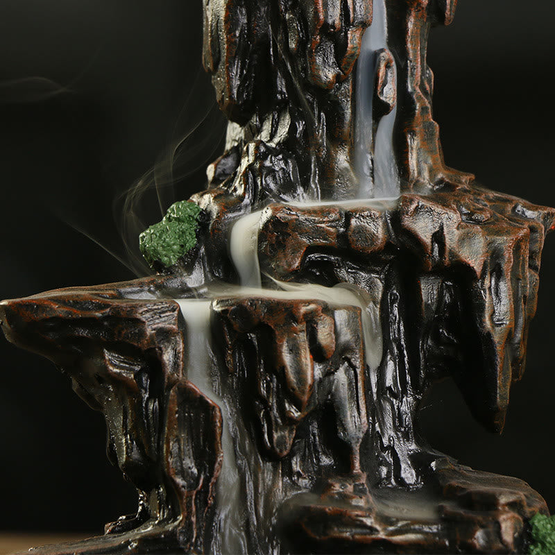 Mythstone Waterfall Backflow Incense Burner Mountain Tower Incense Holders