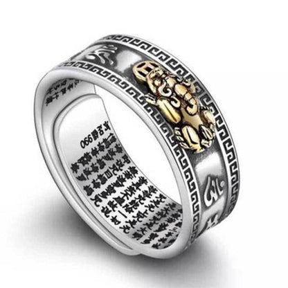 Mythstone Lucky FengShui PiXiu Wealth Ring