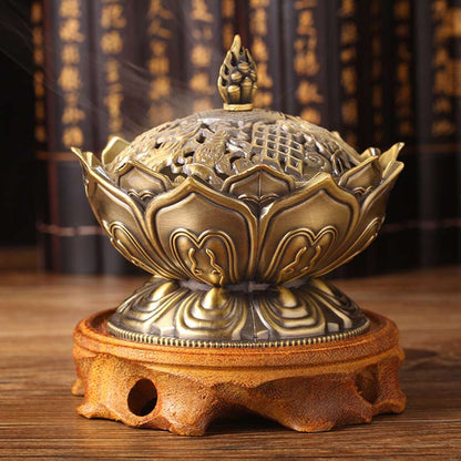 Mythstone Tibetan Lotus Shaped Purify Incense Burner