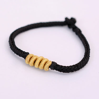 Pulsera trenzada con nudo chino de diseño simple hecha a mano Mythstone