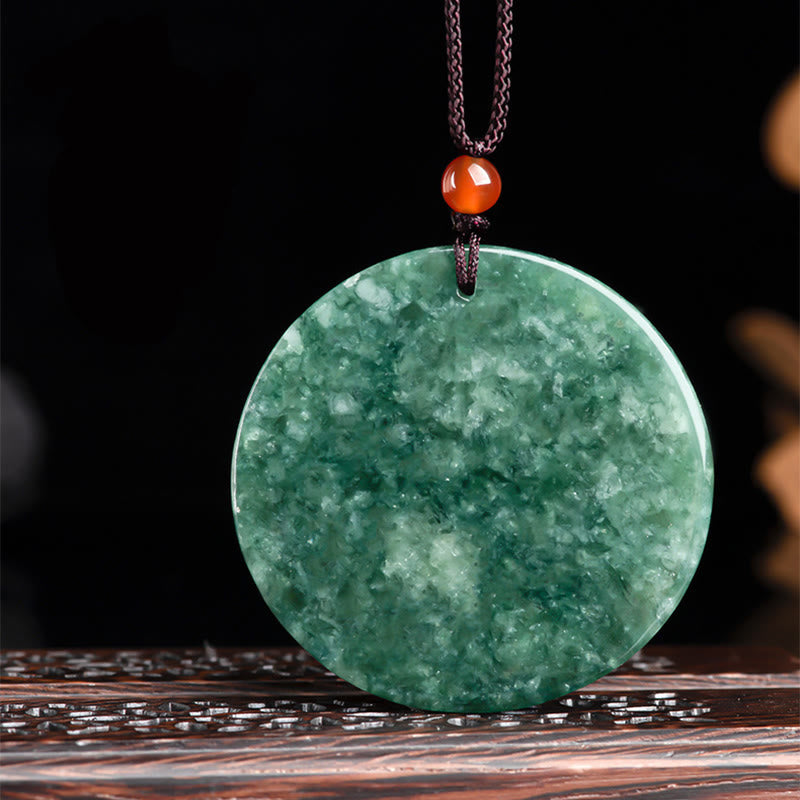 Mythstone Natural Jade Kirin Abundance String Necklace Pendant