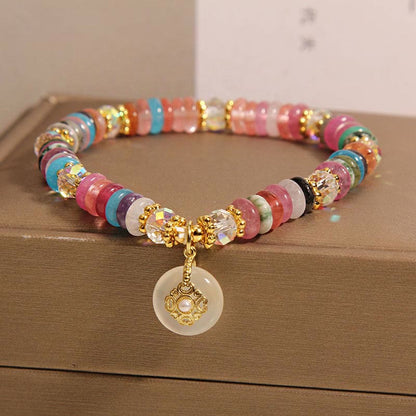 Mythstone Various Crystal Peace Buckle Auspicious Bracelet