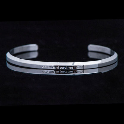 Mythstone Six True Words Engraving Titanium Steel Blessing Protection Bracelet