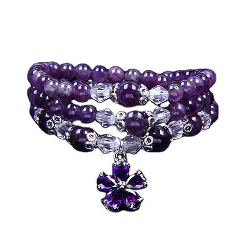 Mythstone Tibetan Amethyst Blessing Bracelet