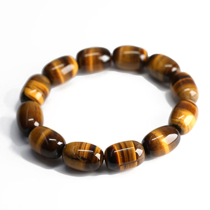 Mythstone Natural Tiger Eye Stone Integrity Willpower Bracelet