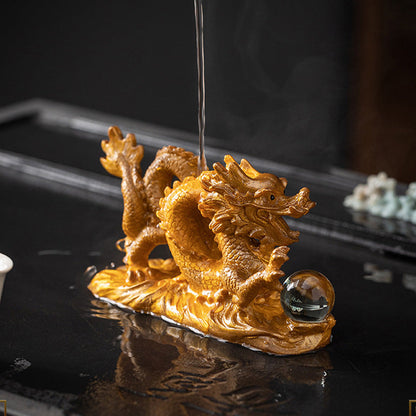 Mythstone Year Of The Dragon Color Changing Resin Luck Success Tea Pet Home Figurine Decoration