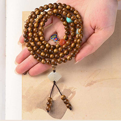 Mythstone Tibetan Rosewood Protection Calm Bracelet Mala