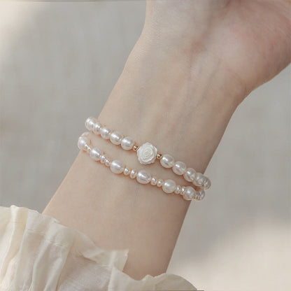 Mythstone Natural Flower Pearl Sincerity Bead Bracelet