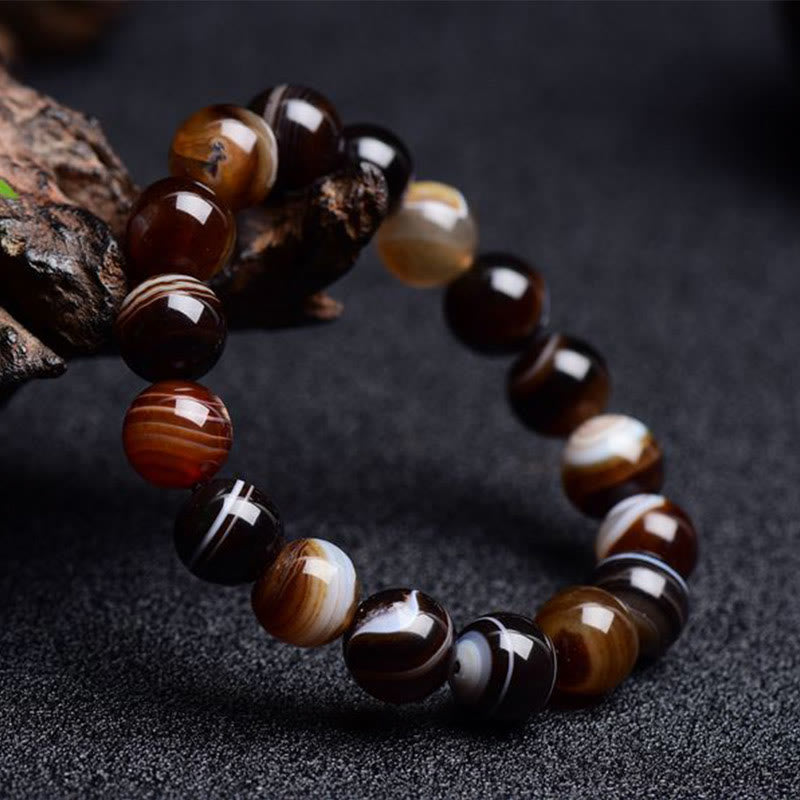 Mythstone Tibetan Sardonyx Happiness Positive Bracelet