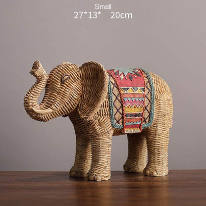 Mythstone Elephant Resin Wisdom Wealth Home Decoration