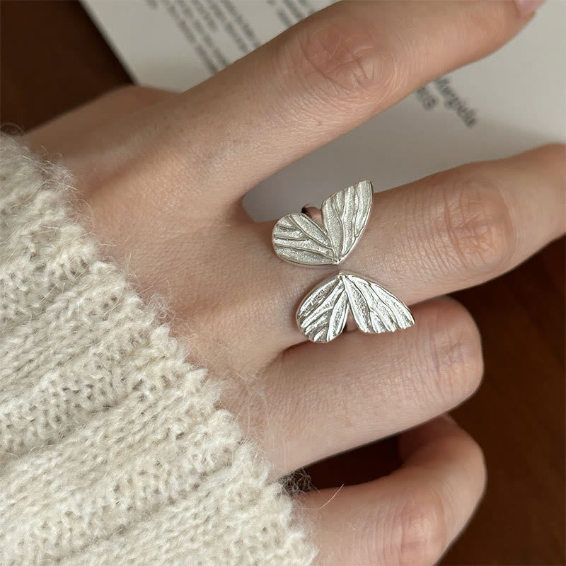 Mythstone 925 Sterling Silver Butterfly Love Freedom Ring