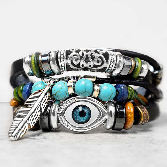 Mythstone Tibetan Turquoise Evil Eye Purification Bracelet