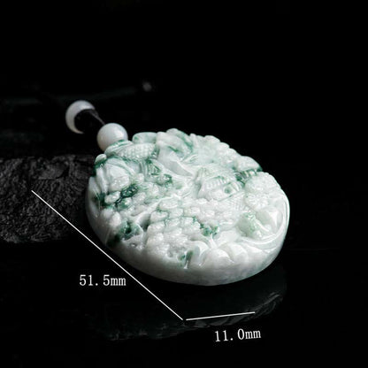 Mythstone Mountain Landscape Jade Abundance String Necklace