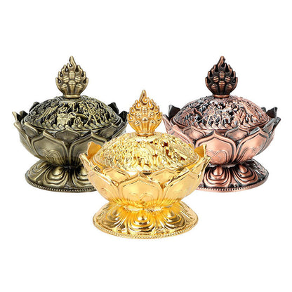 Mythstone Tibetan Lotus Shaped Purify Incense Burner