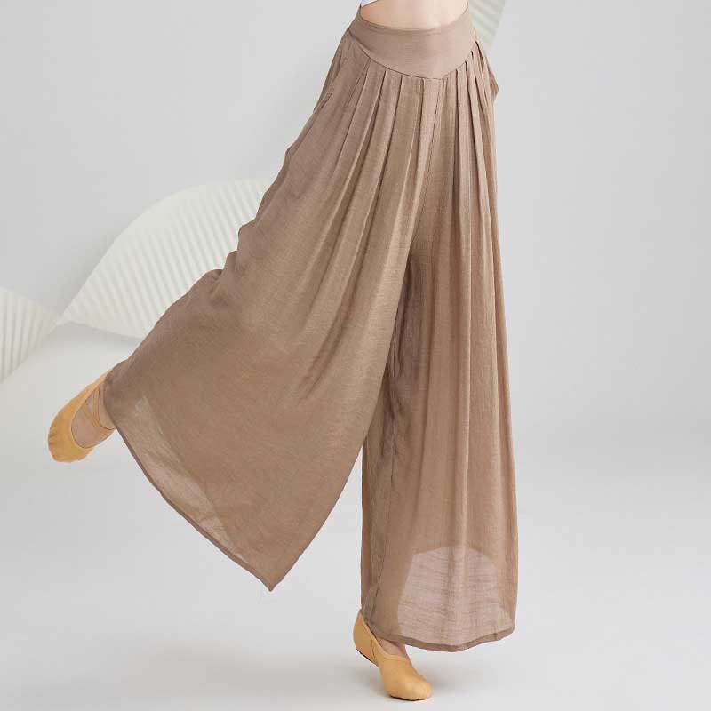 Pantalones anchos de lino y algodón de Mythstone para yoga y danza 