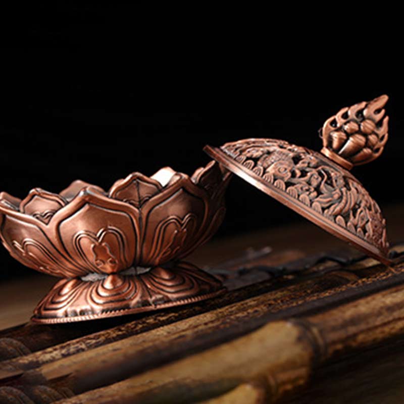 Mythstone Tibetan Lotus Shaped Purify Incense Burner